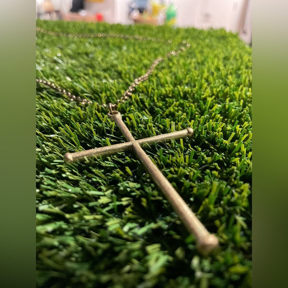 Interlocking Necklace With Cross - image 5